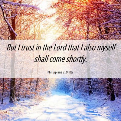 Picture 06 - Philippians 2:24 KJV - But I trust in the Lord that I also myself shall - Bible Verse Picture