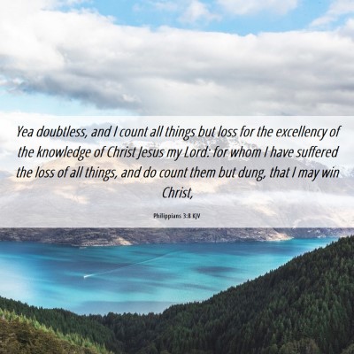 Picture 06 - Philippians 3:8 KJV - Yea doubtless, and I count all things but loss - Bible Verse Picture