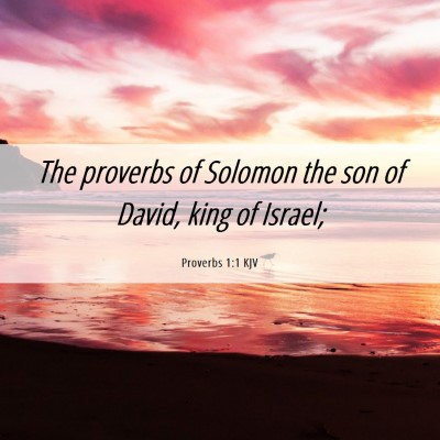 Picture 06 - Proverbs 1:1 KJV - The proverbs of Solomon the son of David, king of - Bible Verse Picture