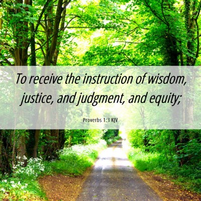 Picture 06 - Proverbs 1:3 KJV - To receive the instruction of wisdom, justice, - Bible Verse Picture