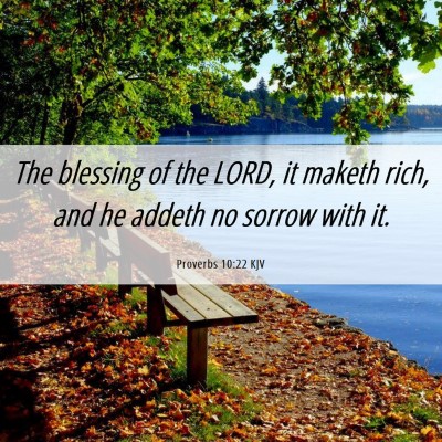 Picture 06 - Proverbs 10:22 KJV - The blessing of the LORD, it maketh rich, and he - Bible Verse Picture