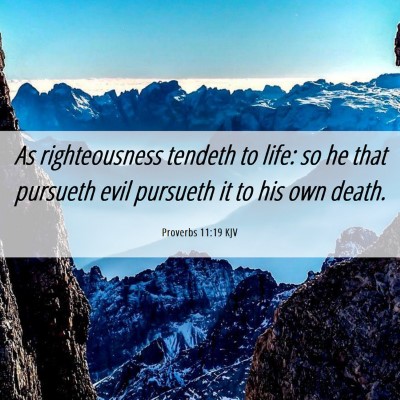 Picture 06 - Proverbs 11:19 KJV - As righteousness tendeth to life: so he that - Bible Verse Picture