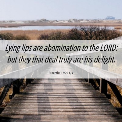 Picture 06 - Proverbs 12:22 KJV - Lying lips are abomination to the LORD: but they - Bible Verse Picture
