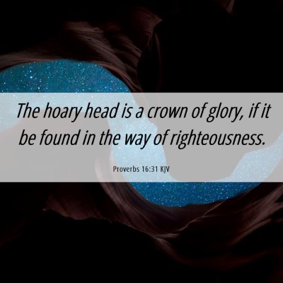 Picture 06 - Proverbs 16:31 KJV - The hoary head is a crown of glory, if it be - Bible Verse Picture