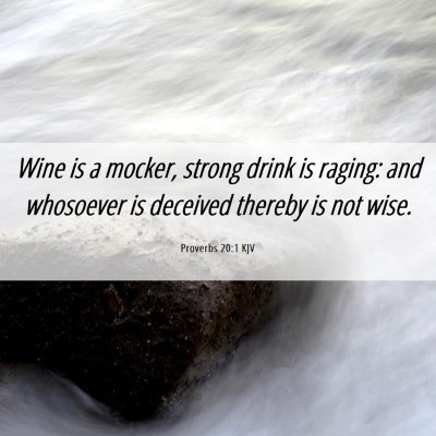 Picture 06 - Proverbs 20:1 KJV - Wine is a mocker, strong drink is raging: and - Bible Verse Picture