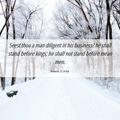 Picture 06 - Proverbs 22:29 KJV - Seest thou a man diligent in his business? he - Bible Verse Picture