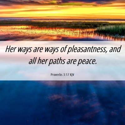 Picture 06 - Proverbs 3:17 KJV - Her ways are ways of pleasantness, and all her - Bible Verse Picture