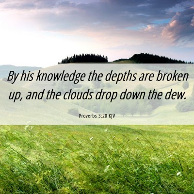 Picture 06 - Proverbs 3:20 KJV - By his knowledge the depths are broken up, and - Bible Verse Picture