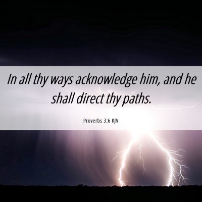 Picture 06 - Proverbs 3:6 KJV - In all thy ways acknowledge him, and he shall - Bible Verse Picture