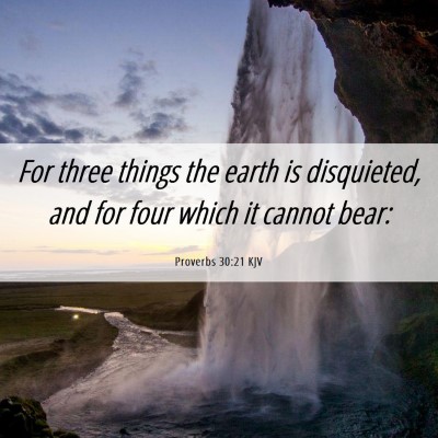 Picture 06 - Proverbs 30:21 KJV - For three things the earth is disquieted, and for - Bible Verse Picture