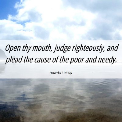 Picture 06 - Proverbs 31:9 KJV - Open thy mouth, judge righteously, and plead the - Bible Verse Picture