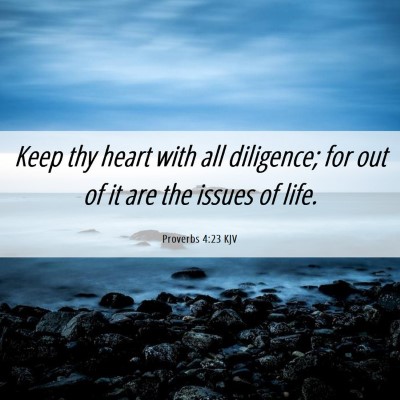 Picture 06 - Proverbs 4:23 KJV - Keep thy heart with all diligence; for out of it - Bible Verse Picture