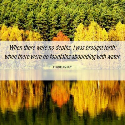 Picture 06 - Proverbs 8:24 KJV - When there were no depths, I was brought forth; - Bible Verse Picture