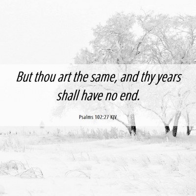 Picture 06 - Psalms 102:27 KJV - But thou art the same, and thy years shall have - Bible Verse Picture