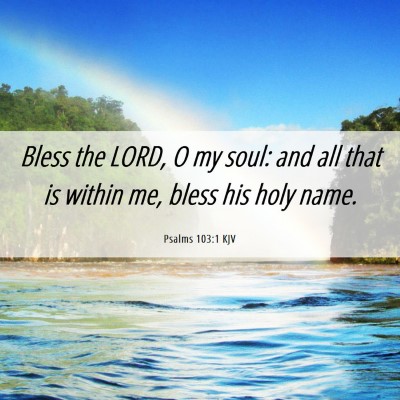 Picture 06 - Psalms 103:1 KJV - Bless the LORD, O my soul: and all that is within - Bible Verse Picture