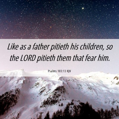 Picture 06 - Psalms 103:13 KJV - Like as a father pitieth his children, so the - Bible Verse Picture