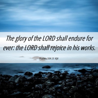 Picture 06 - Psalms 104:31 KJV - The glory of the LORD shall endure for ever: the - Bible Verse Picture