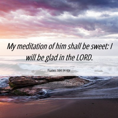 Picture 06 - Psalms 104:34 KJV - My meditation of him shall be sweet: I will be - Bible Verse Picture