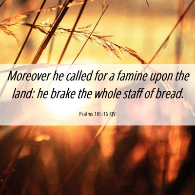 Picture 06 - Psalms 105:16 KJV - Moreover he called for a famine upon the land: he - Bible Verse Picture