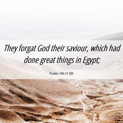 Picture 06 - Psalms 106:21 KJV - They forgat God their saviour, which had done - Bible Verse Picture