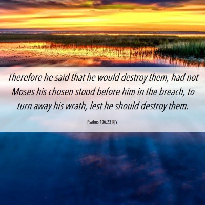 Picture 06 - Psalms 106:23 KJV - Therefore he said that he would destroy them, had - Bible Verse Picture