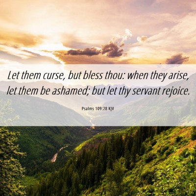Picture 06 - Psalms 109:28 KJV - Let them curse, but bless thou: when they arise, - Bible Verse Picture