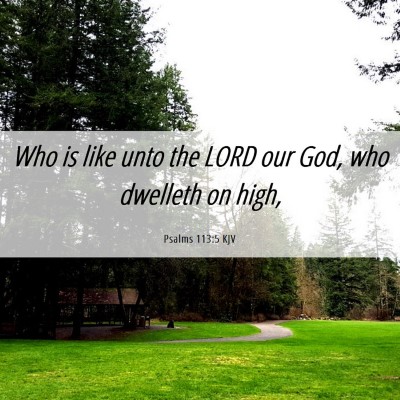 Picture 06 - Psalms 113:5 KJV - Who is like unto the LORD our God, who dwelleth - Bible Verse Picture