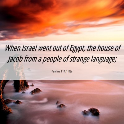 Picture 06 - Psalms 114:1 KJV - When Israel went out of Egypt, the house of Jacob - Bible Verse Picture