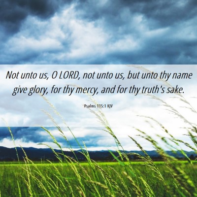 Picture 06 - Psalms 115:1 KJV - Not unto us, O LORD, not unto us, but unto thy - Bible Verse Picture