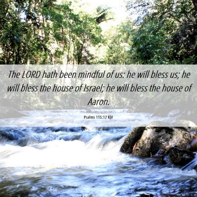 Picture 06 - Psalms 115:12 KJV - The LORD hath been mindful of us: he will bless - Bible Verse Picture