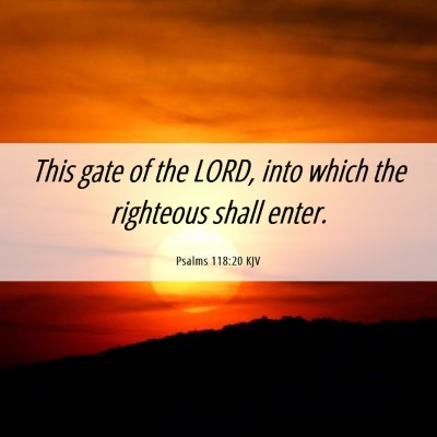 Picture 06 - Psalms 118:20 KJV - This gate of the LORD, into which the righteous - Bible Verse Picture