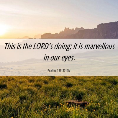 Picture 06 - Psalms 118:23 KJV - This is the LORD's doing; it is marvellous in our - Bible Verse Picture