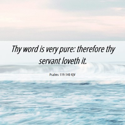 Picture 06 - Psalms 119:140 KJV - Thy word is very pure: therefore thy servant - Bible Verse Picture