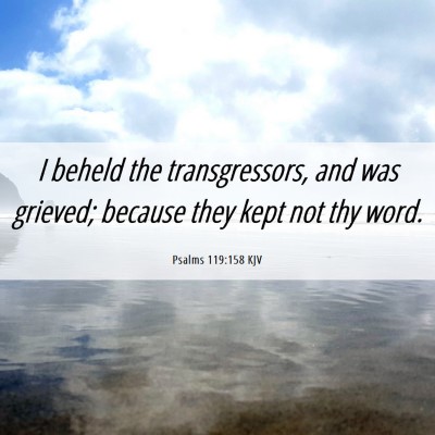 Picture 06 - Psalms 119:158 KJV - I beheld the transgressors, and was grieved; - Bible Verse Picture