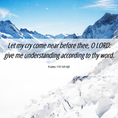 Picture 06 - Psalms 119:169 KJV - Let my cry come near before thee, O LORD: give me - Bible Verse Picture