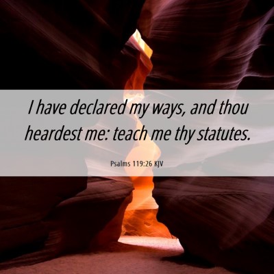 Picture 06 - Psalms 119:26 KJV - I have declared my ways, and thou heardest me: - Bible Verse Picture