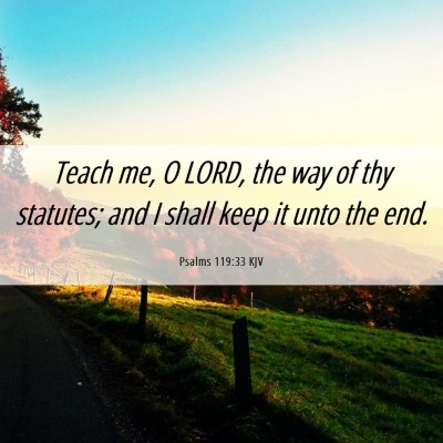 Picture 06 - Psalms 119:33 KJV - Teach me, O LORD, the way of thy statutes; and I - Bible Verse Picture