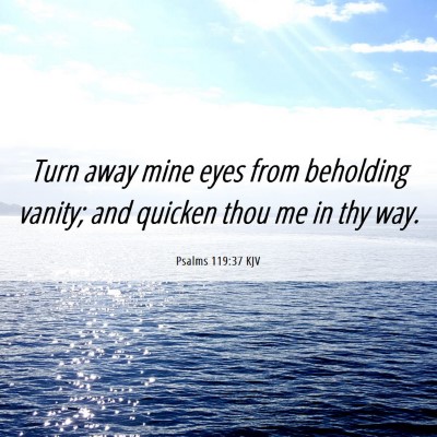 Picture 06 - Psalms 119:37 KJV - Turn away mine eyes from beholding vanity; and - Bible Verse Picture
