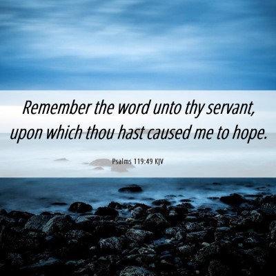 Picture 06 - Psalms 119:49 KJV - Remember the word unto thy servant, upon which - Bible Verse Picture