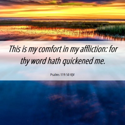 Picture 06 - Psalms 119:50 KJV - This is my comfort in my affliction: for thy word - Bible Verse Picture