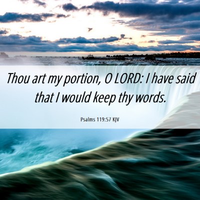 Picture 06 - Psalms 119:57 KJV - Thou art my portion, O LORD: I have said that I - Bible Verse Picture