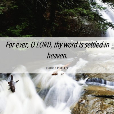 Picture 06 - Psalms 119:89 KJV - For ever, O LORD, thy word is settled in - Bible Verse Picture