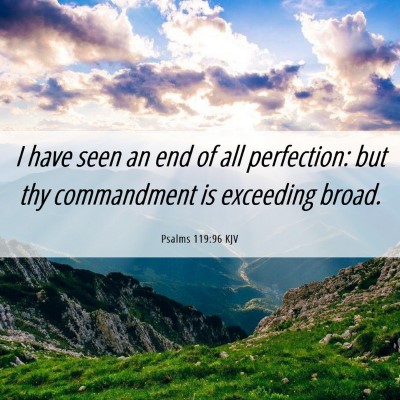 Picture 06 - Psalms 119:96 KJV - I have seen an end of all perfection: but thy - Bible Verse Picture