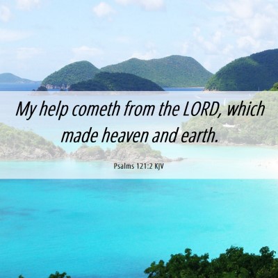 Picture 06 - Psalms 121:2 KJV - My help cometh from the LORD, which made heaven - Bible Verse Picture