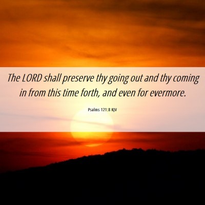 Picture 06 - Psalms 121:8 KJV - The LORD shall preserve thy going out and thy - Bible Verse Picture