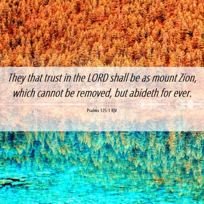 Picture 06 - Psalms 125:1 KJV - They that trust in the LORD shall be as mount - Bible Verse Picture