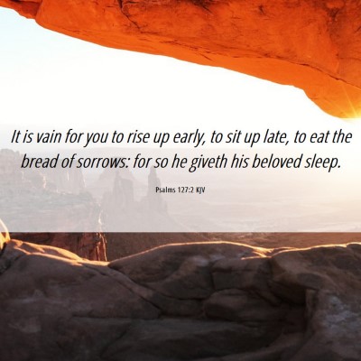 Picture 06 - Psalms 127:2 KJV - It is vain for you to rise up early, to sit up - Bible Verse Picture
