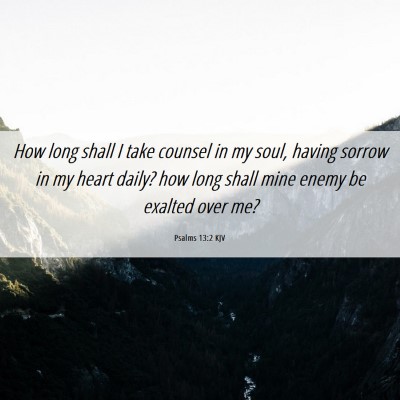 Picture 06 - Psalms 13:2 KJV - How long shall I take counsel in my soul, having - Bible Verse Picture