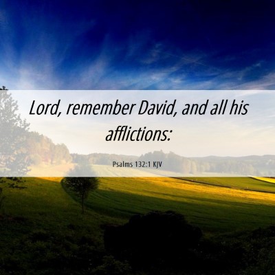 Picture 06 - Psalms 132:1 KJV - Lord, remember David, and all his - Bible Verse Picture