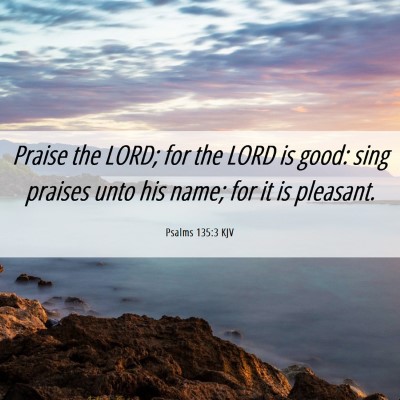 Picture 06 - Psalms 135:3 KJV - Praise the LORD; for the LORD is good: sing - Bible Verse Picture
